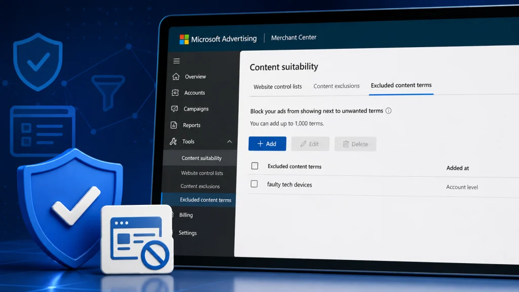 Microsoft Advertising adds excluded content terms for Audience Ads